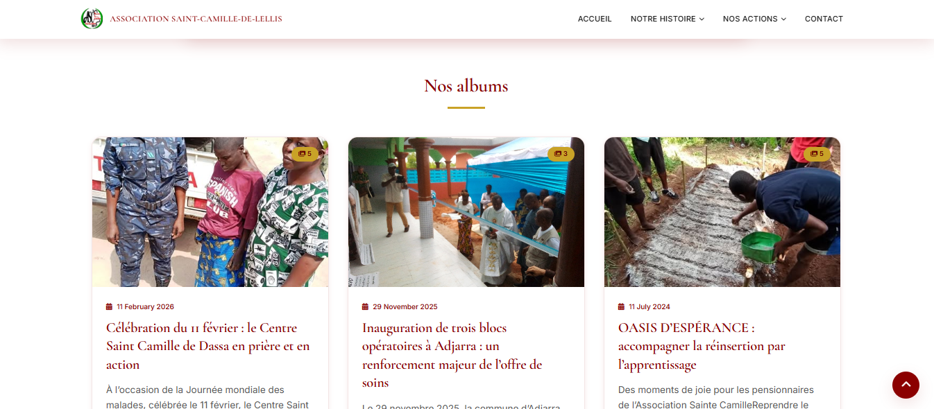 Site Web - Association Saint-Camille de Lellis - Aperçu 3
