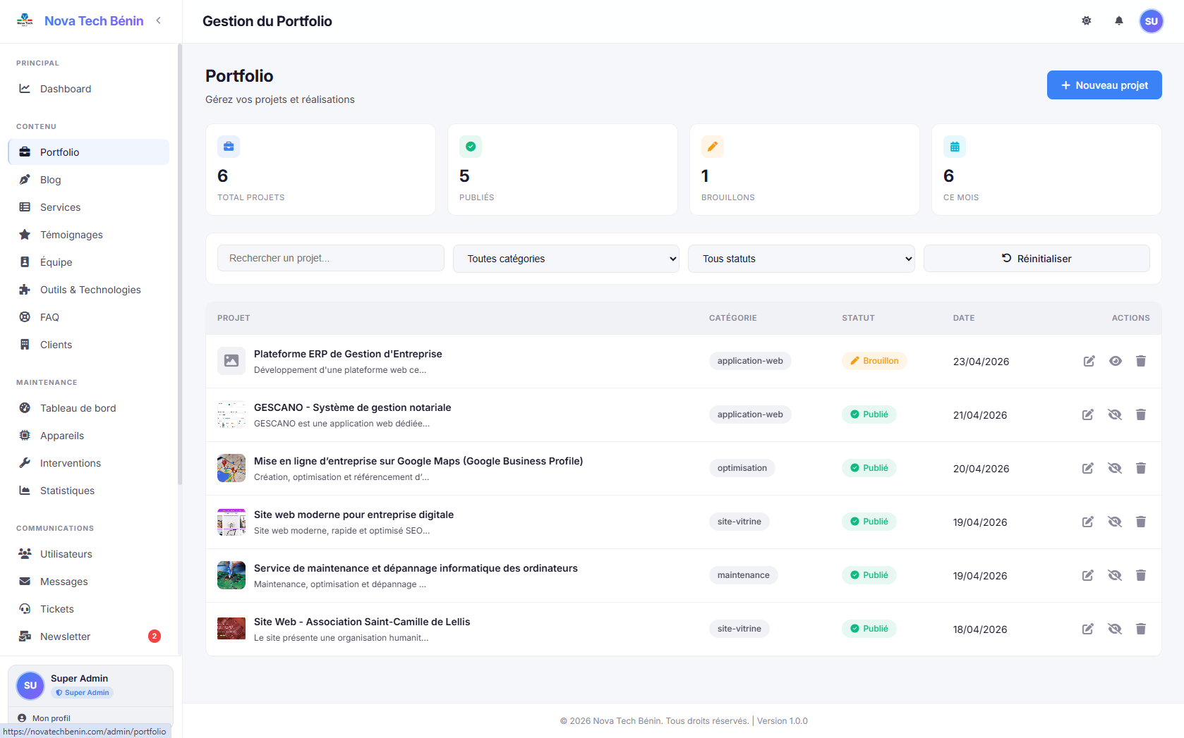 Plateforme ERP de Gestion d'Entreprise - Aperçu 2